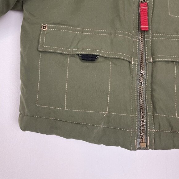 Greendog Baby Toddler  18 Month Olive Green Dino Jacket Coat Missing Good - Picture 3 of 7